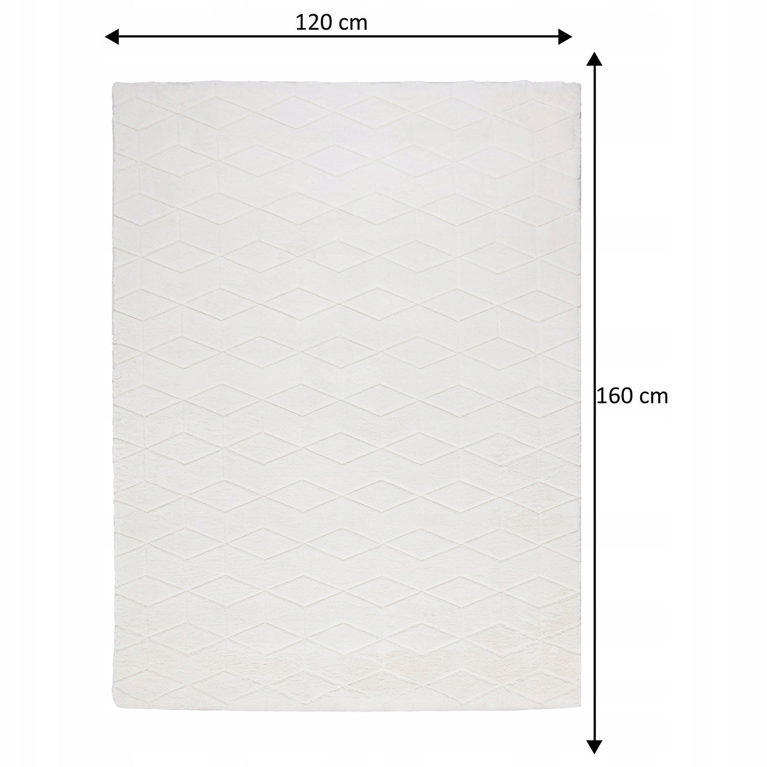 CARPET PLUSH RABBIT 120x160 SOFT FUR RABBIT ROOM DECORATIVE Length 160 cm