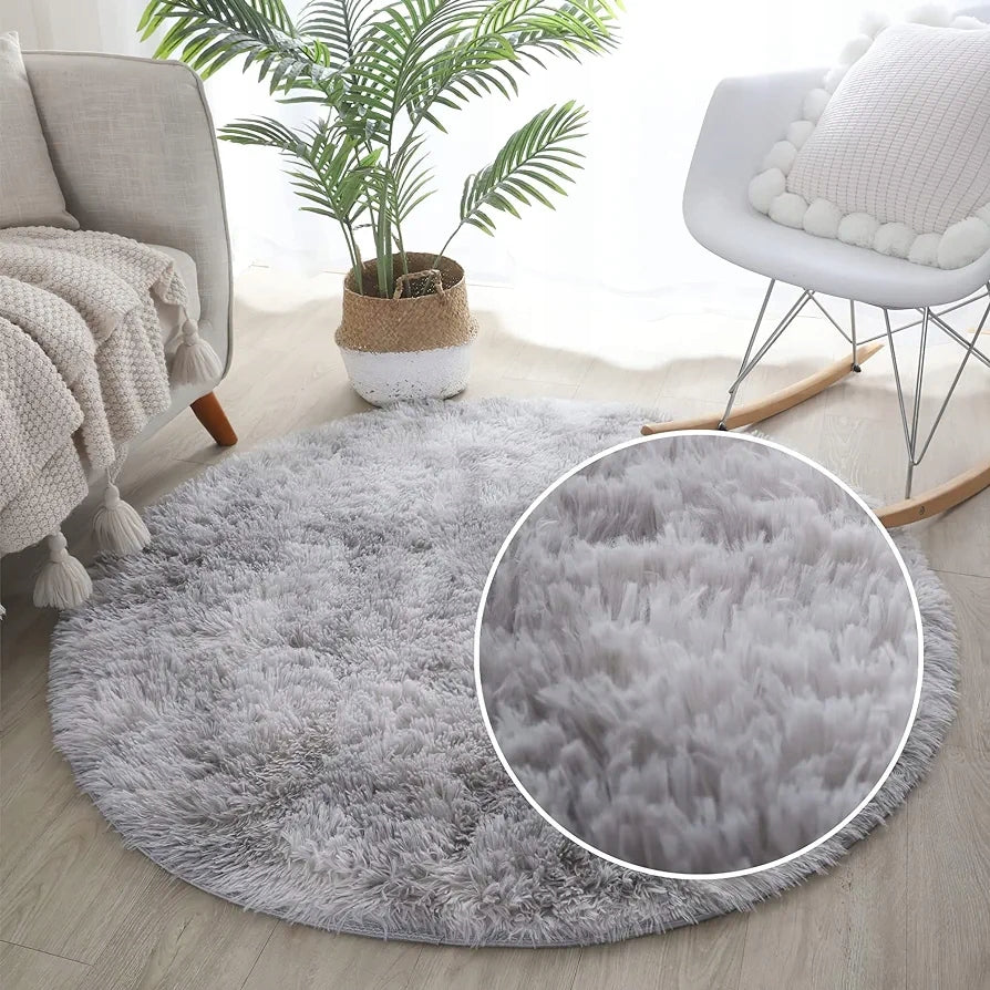 CARPET ROUND HAIRY 160 CM FURRY SHAGGY FOR LIVING ROOM PLUSH FLUFFY Manufacturer code Elsimone Softi