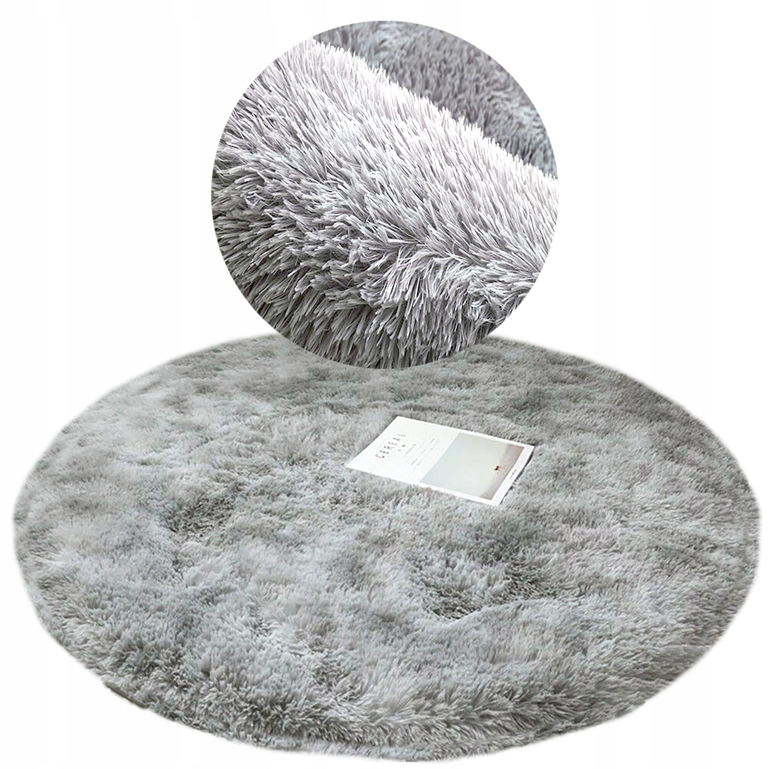 CARPET ROUND HAIRY 160 CM FURRY SHAGGY FOR LIVING ROOM PLUSH FLUFFY
