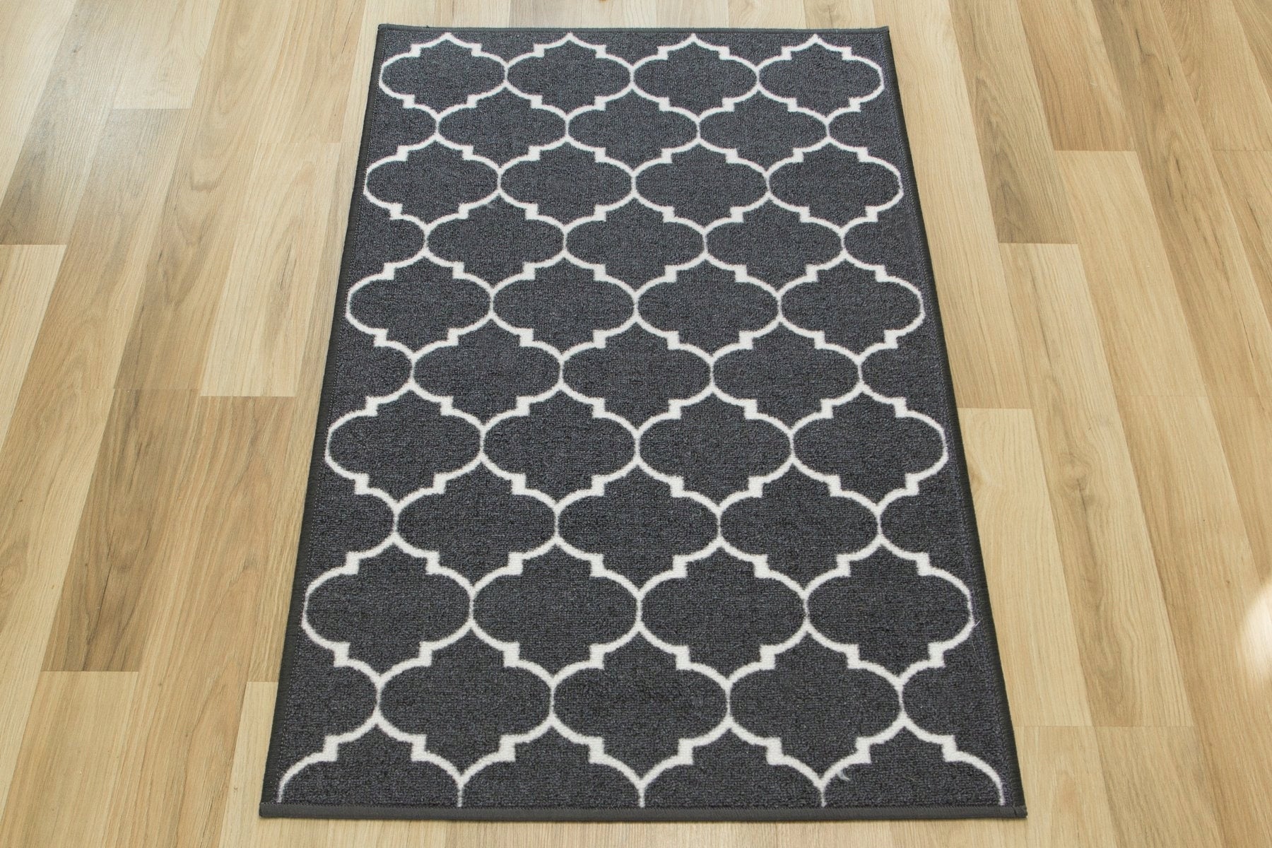 CARPET RUBBERIZED DARK GREY GRAPHITE ANTHRACITE CLOVER 67x120 cm Shape rectangular