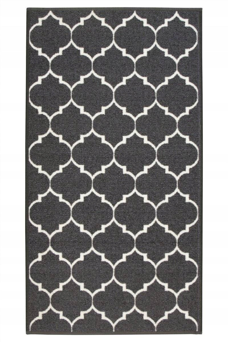 CARPET RUBBERIZED DARK GREY GRAPHITE ANTHRACITE CLOVER 67x120 cm