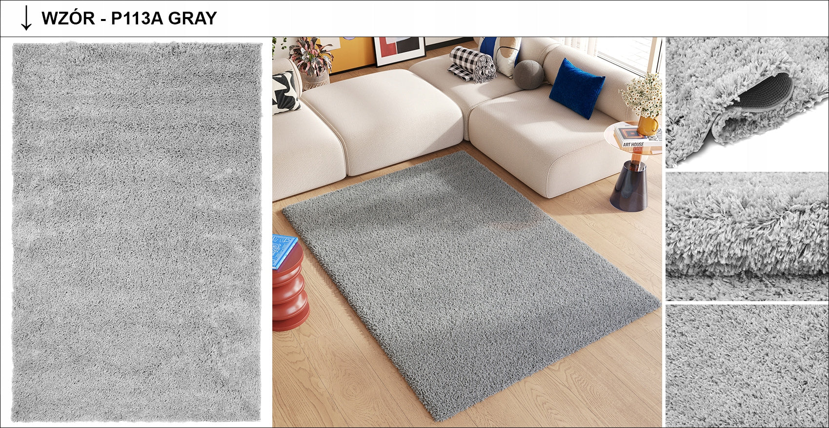 CARPET SHAGGY 120x170 THICK HAIRY LOTS OF COLORS Manufacturer code DYWAN SHAGGY GRUBY WŁOCHACZ DU