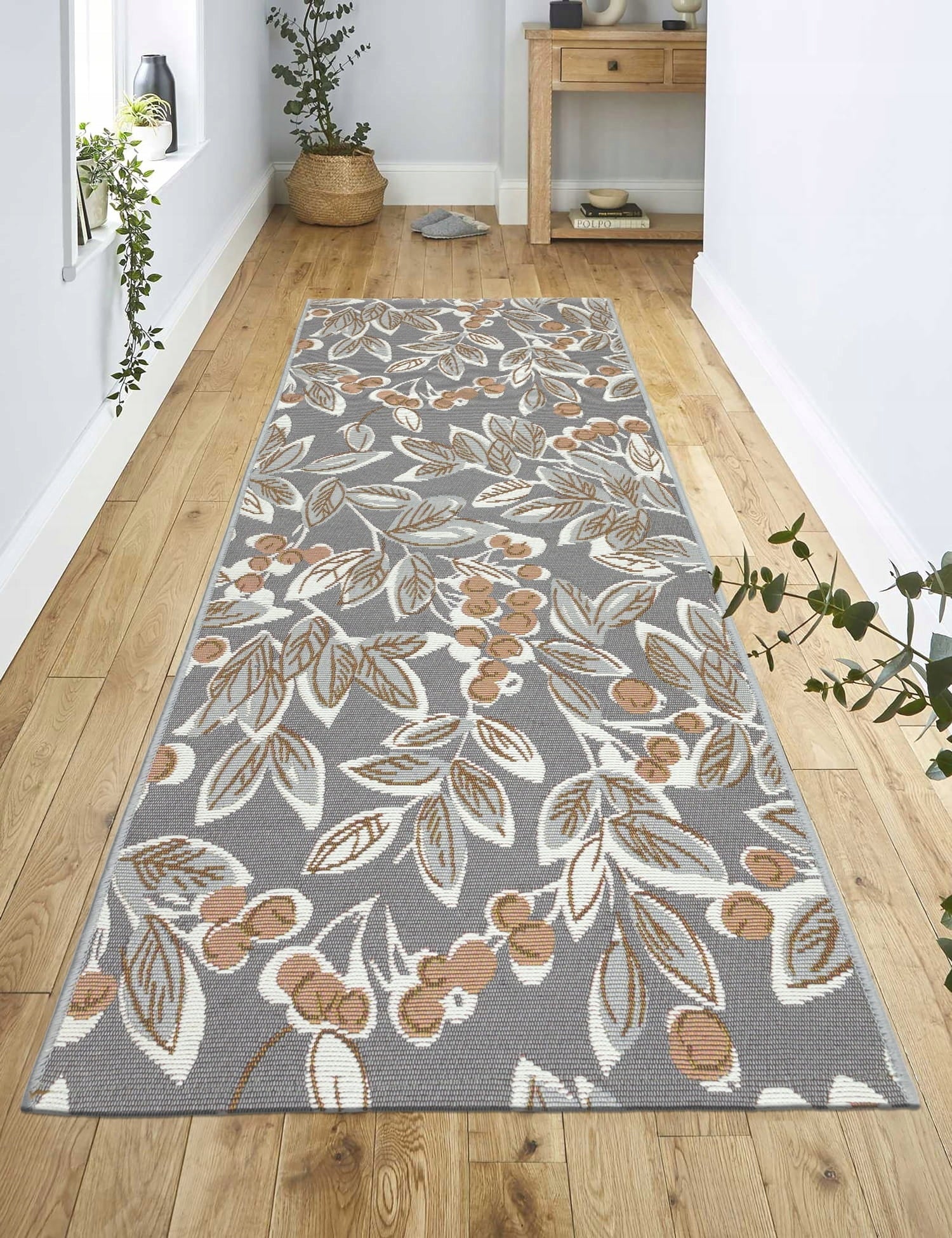 CARPET SIDEWALK FLAT-WOVEN MODERN INTERESTING PATTERN 80x200CM GREY FOR BALCONY Length 200 cm