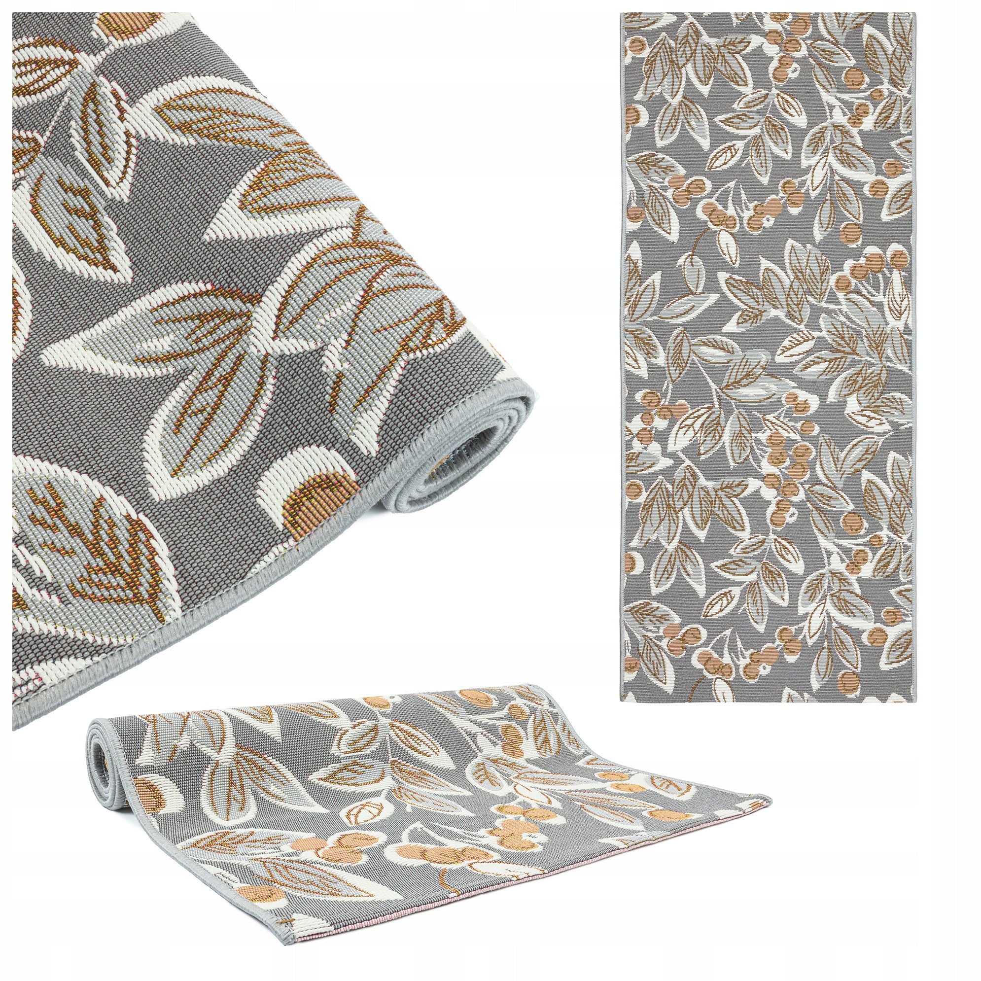 CARPET SIDEWALK FLAT-WOVEN MODERN INTERESTING PATTERN 80x200CM GREY FOR BALCONY Manufacturer code EF0284