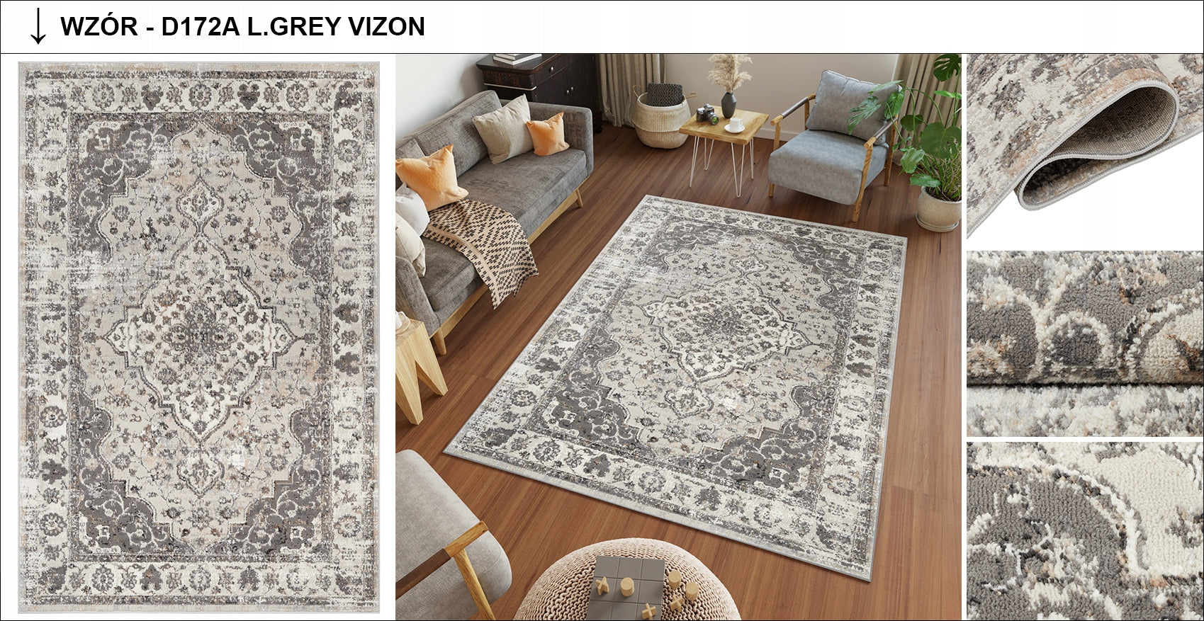 CARPET Valley 120x170 Duplex Vintage Modern Length 170 cm