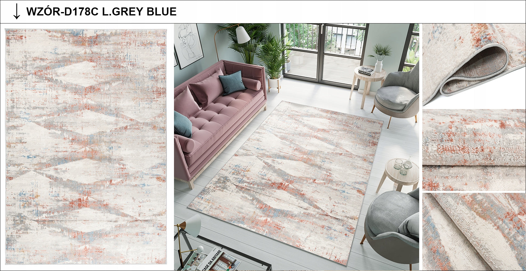 CARPET Valley 120x170 Duplex Vintage Modern Material polypropylene