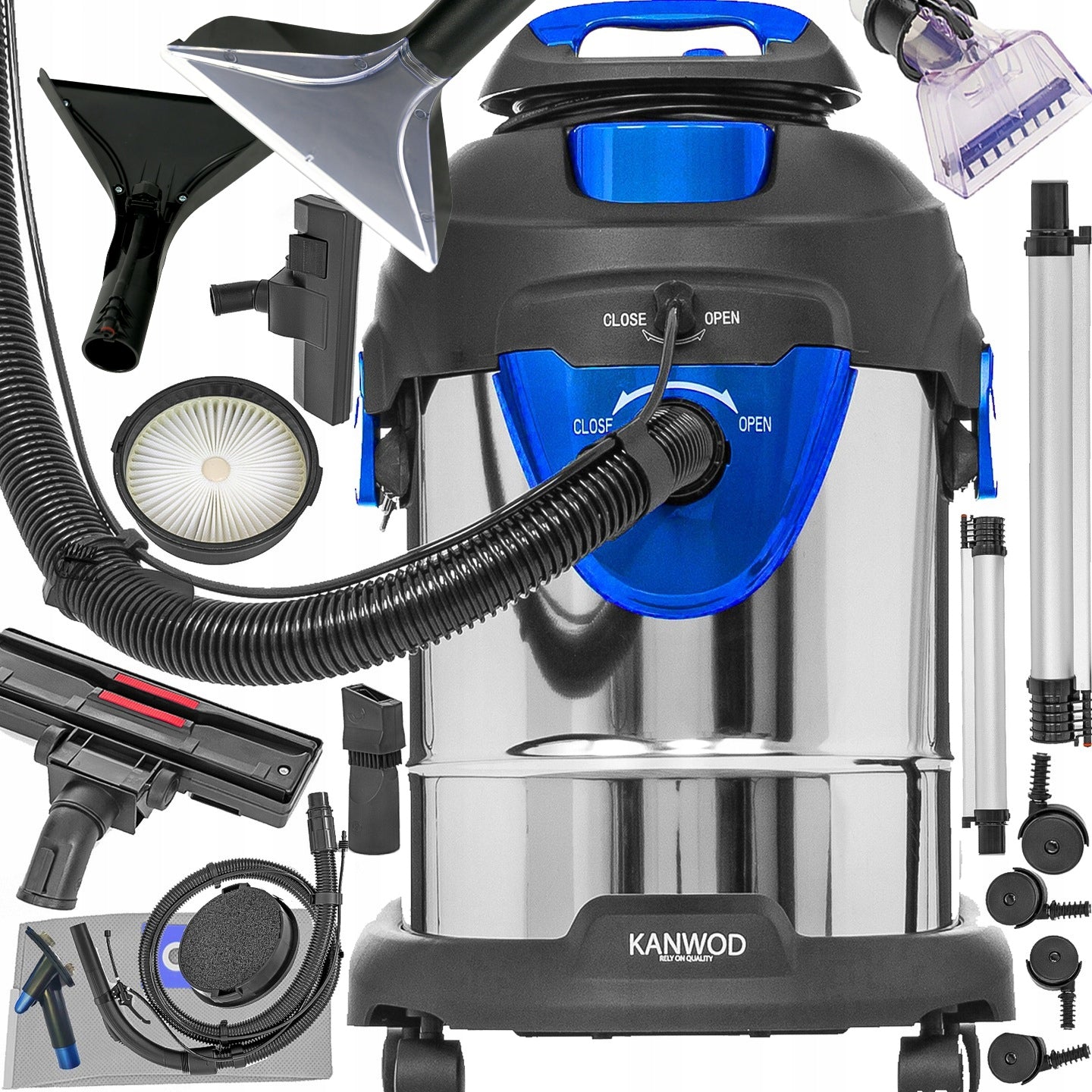 CARPET WASHING VACUUM CLEANER UPHOLSTERY SUCTION CUP STRONG KANWOD 2000W
