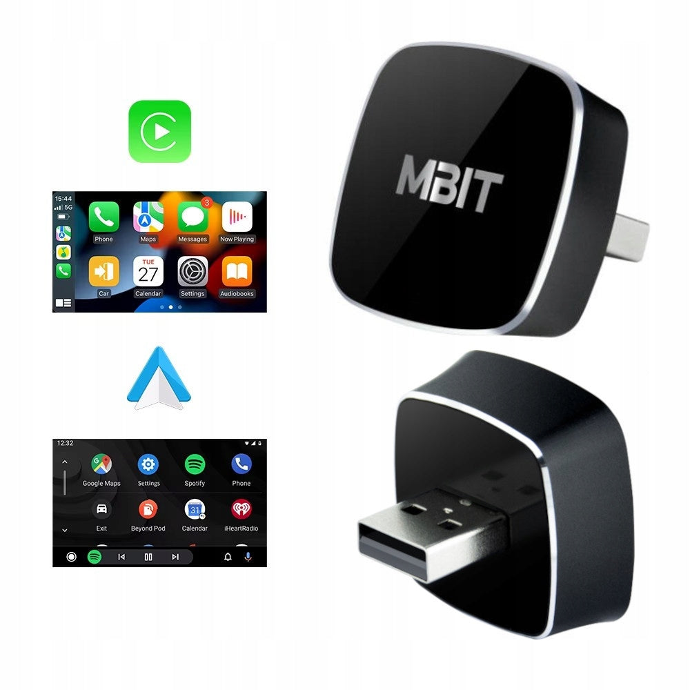 CARPLAY ADAPTER ANDROID AUTO 2in1 WIRELESS CAR PLAY BLUETOOTH WIFI 6!