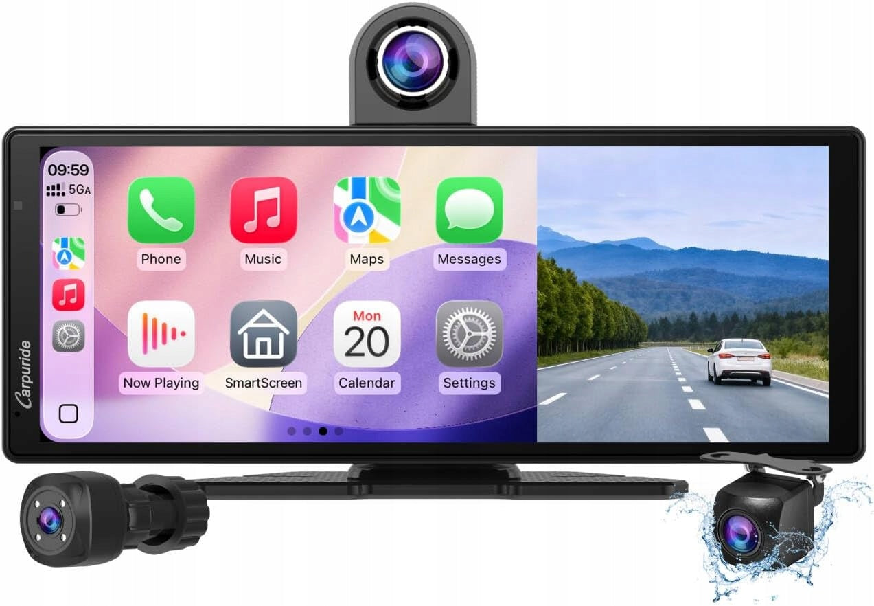 CARPURIDE W903S3 9.3" CARPLAY SCREEN ANDROID VIDEO RECORDER 4K CAMERA REAR