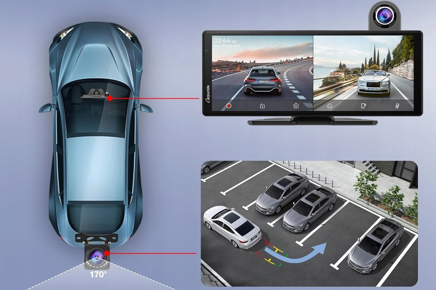 CARPURIDE W904 DUAL 4K 10'' CARPLAY & ANDROID 2025 DASH CAM Brand no brand