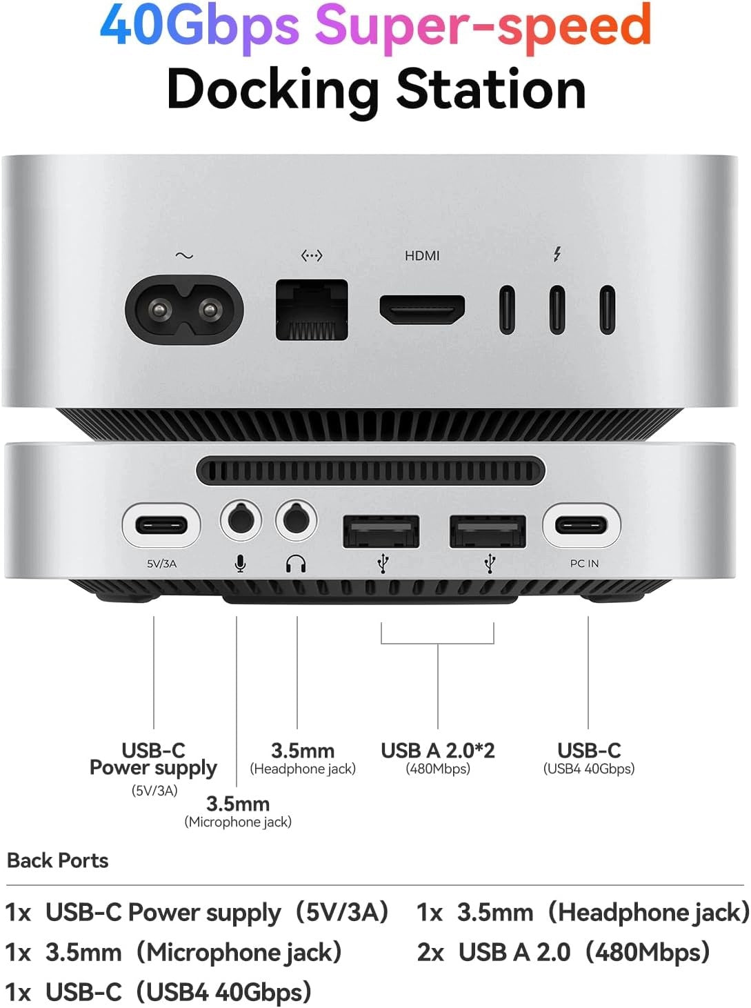 CARRIER SSD 2TB USB4 40GBPS PORTABLE ALUMINUM SILVER Model ORICO 40 Gbps MiniMate 2TB Extreme Portable SSD, U