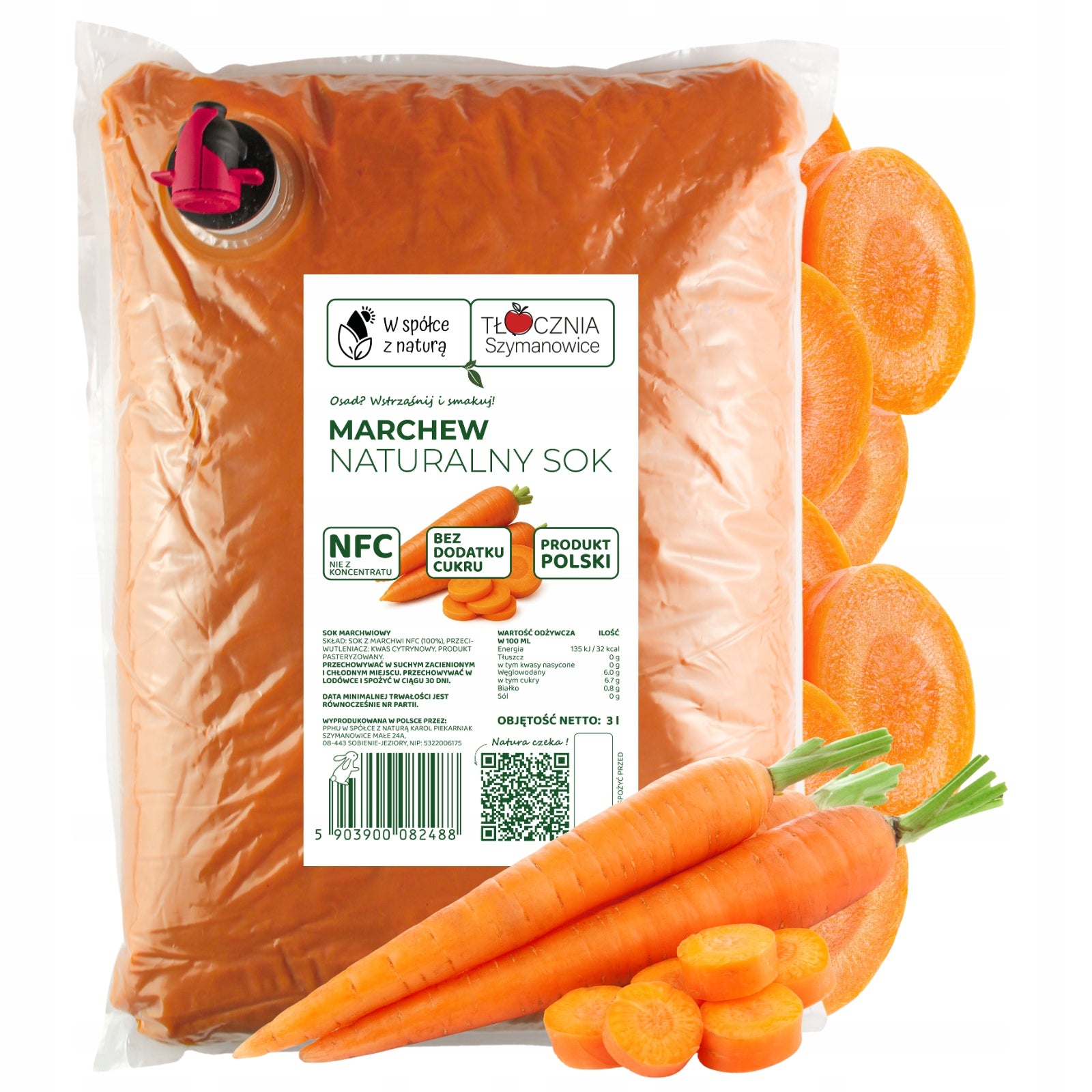 CARROT JUICE PRESSED 100%NFC 3L