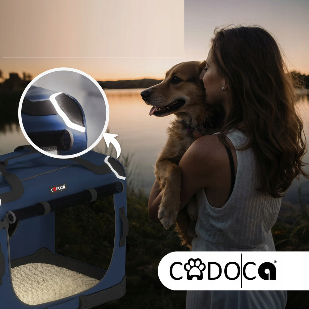 CARRYING BAG TRANSPORTER FOR CAT DOG M 60x42x44 Blue Color blue