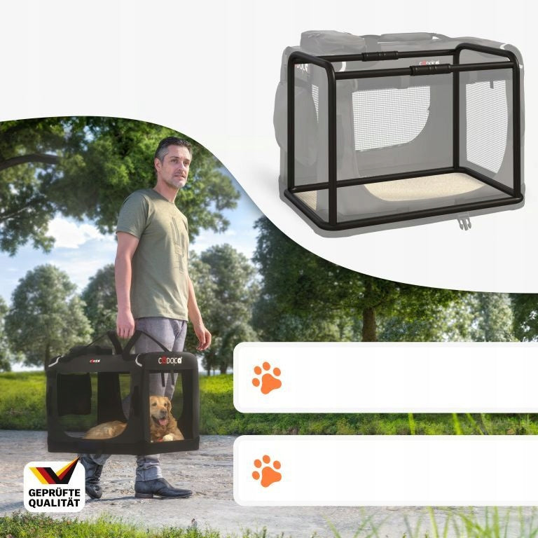 CARRYING BAG TRANSPORTER FOR CAT DOG XXL 90x61x65 Anthracite Color gray