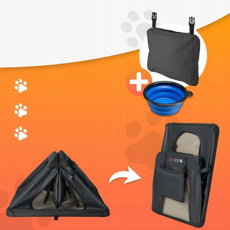 CARRYING BAG TRANSPORTER FOR CAT DOG XXL 90x61x65 Anthracite Main material synthetic material