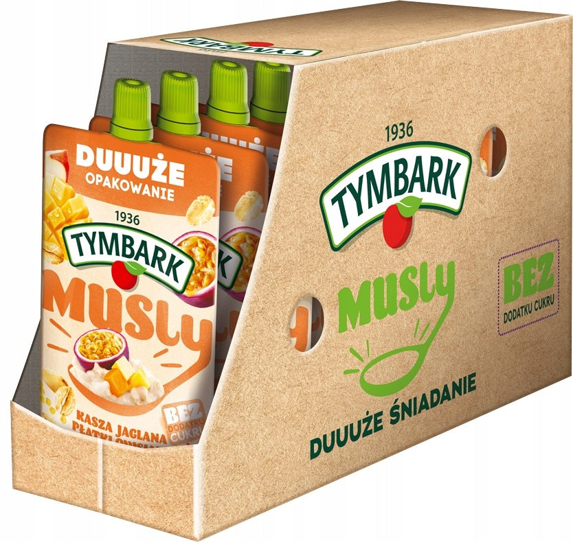 CARTON Tymbark Musly mango-passion fruit-millet groats 10x 170g