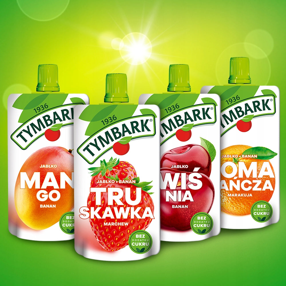 CARTON Tymbark mousse 100% from fruits and carrots – STRAWBERRY 12x120g Manufacturer code 5900334014443