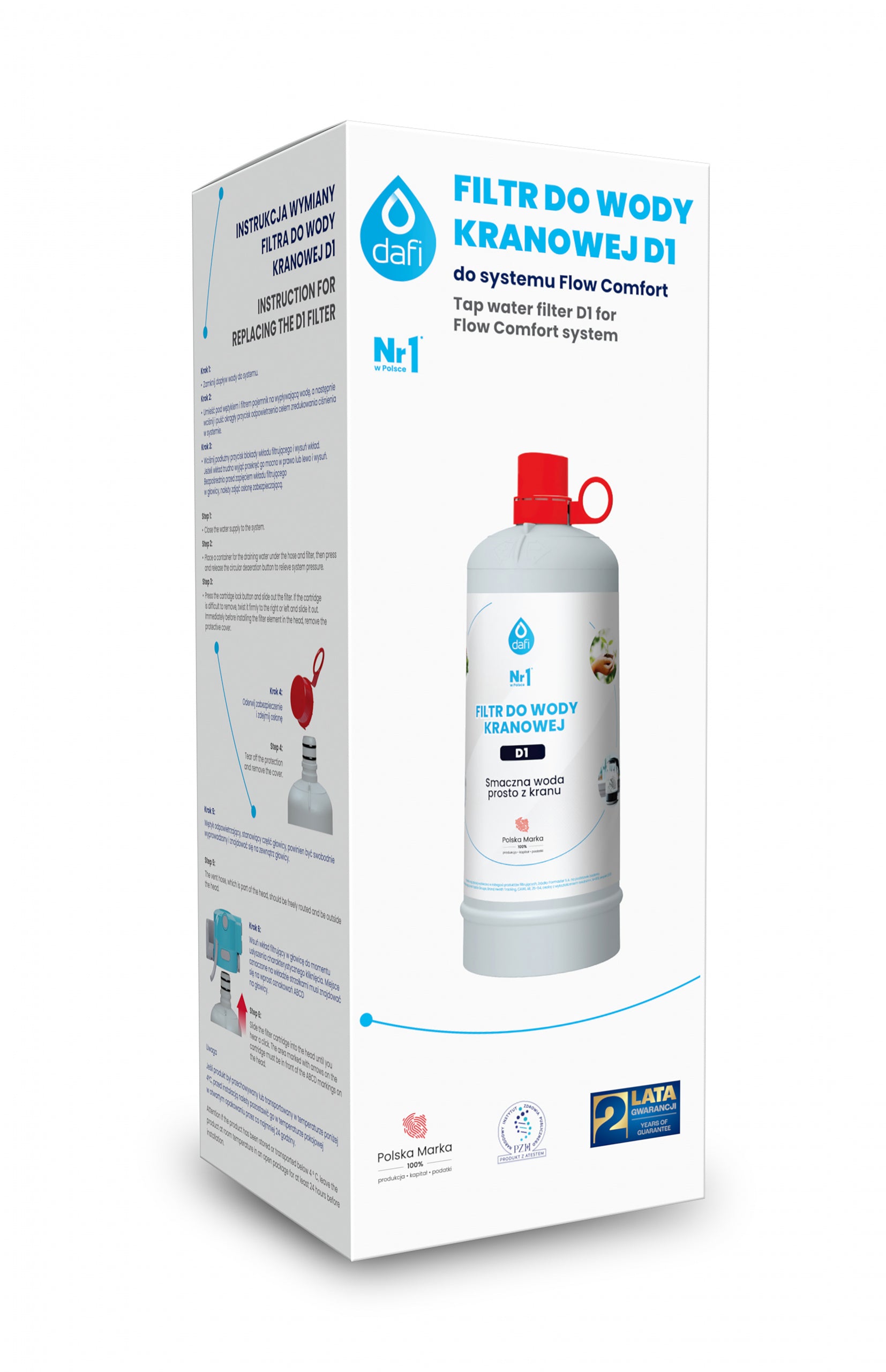CARTRIDGE WATER FILTER DAFI D1 FLOW COMFORT ORIGINAL FOR FILTER TAP Packaging status original