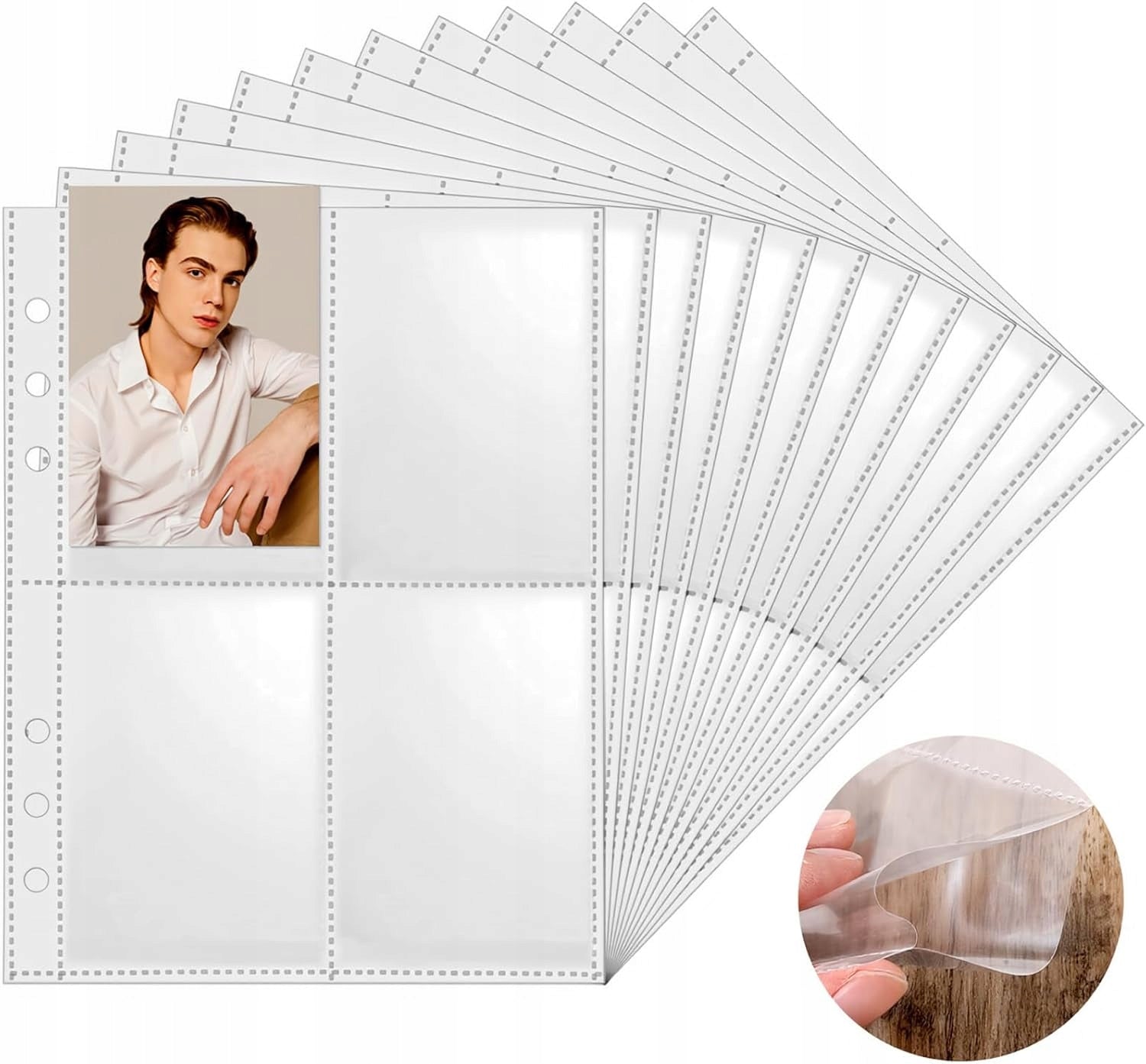 CARTRIDGES 40 PIECES A5 DOUBLE-SIDED POCKETS FOR TRANSPARENT PHOTOCARDS Reinforcement type no reinforcement