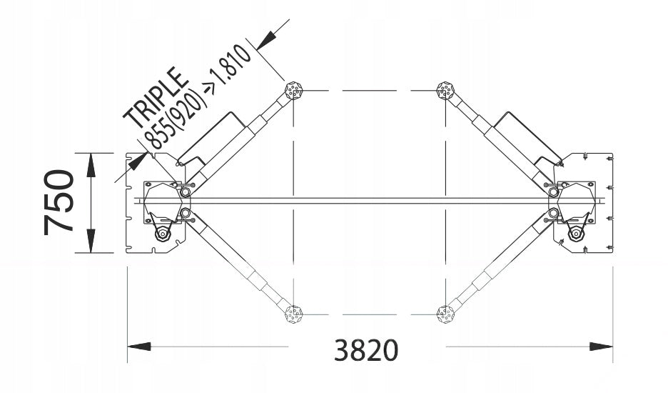 CASCOS C5S WAGON 2-column screw lifter, lifting capacity 5.0T Brand CASCOS