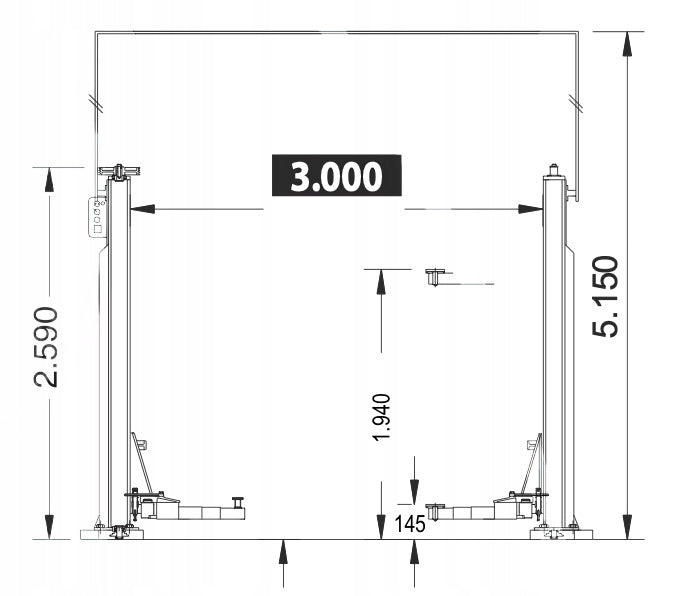 CASCOS C5S WAGON 2-column screw lifter, lifting capacity 5.0T Manufacturer code CS-001-0003