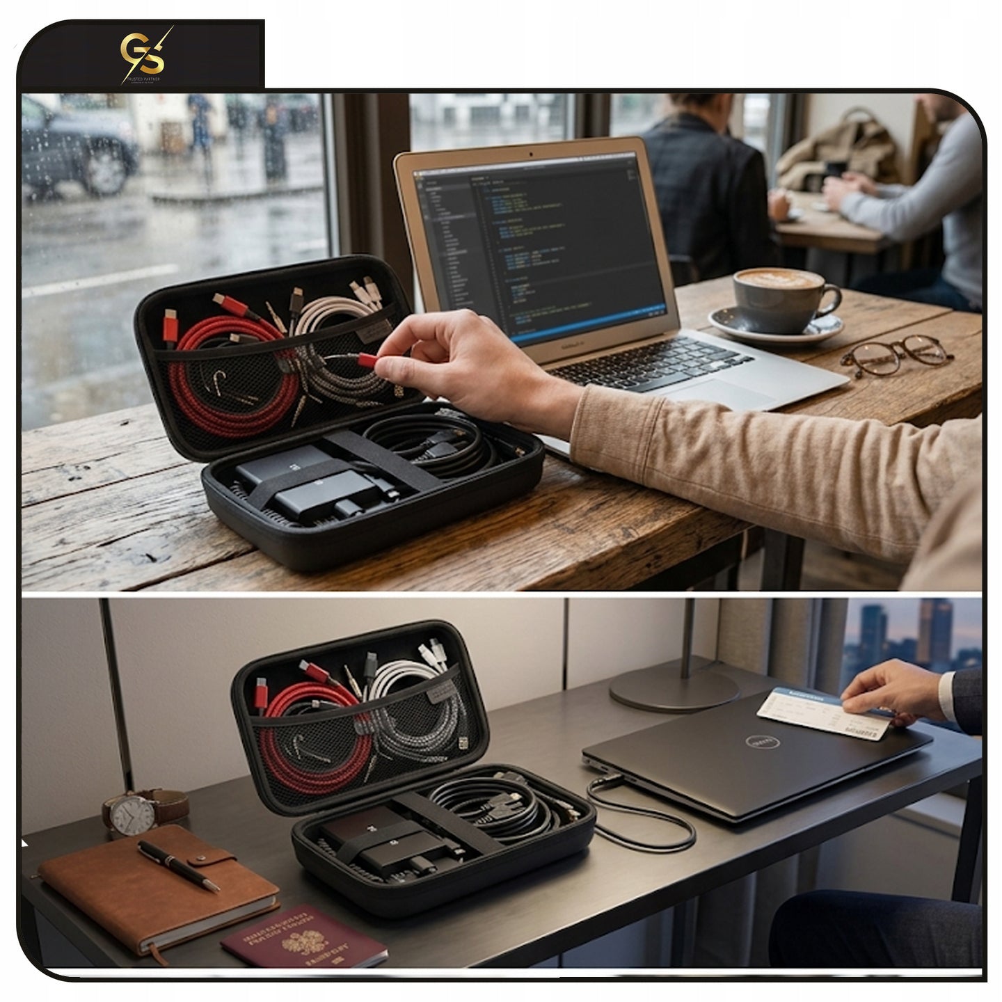 CASE CHARGER CABLE ORGANIZER DISK POUCH LARGE SUITCASE XXL WITH ZIPPER Manufacturer code Etui Mini Pokrowiec na Akcesoria Podróżny