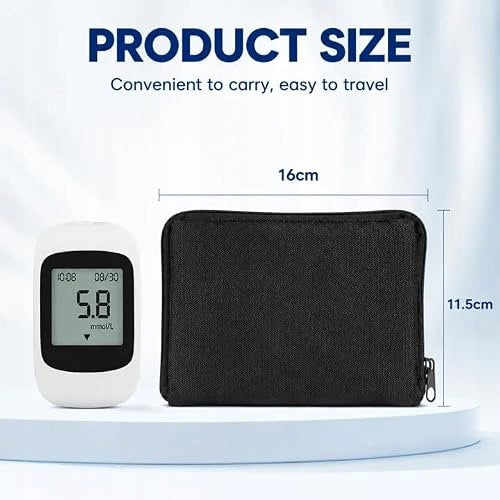 CASE FOR DIABETIC ORGANIZER GLUCOSE METER TEST STRIPS TRAVEL 16X11 5CM Brand no brand