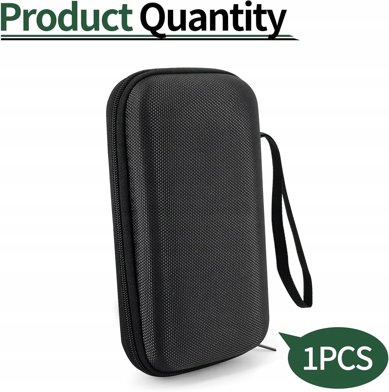 CASE ORGANIZER GLUCOSE METER HARD EVA BLACK ZIPPER FASTENING STRAPS Medical device no