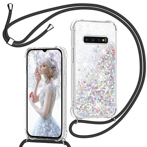 CASE SAMSUNG GALAXY S10 GLITTER LIQUID LANYARD SILICONE TRANSPARENT Brand no brand