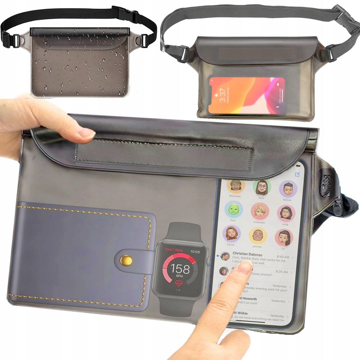 CASE WATERPROOF KIDNEY SACHET FOR DOCUMENTS FOR KAYAK BEACH WATERPROOF Manufacturer code Wodoodporna torba ochronna