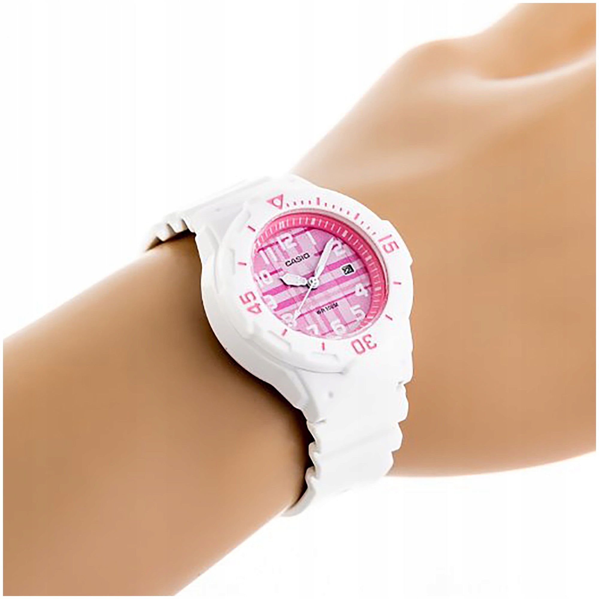 CASIO COMMUNION WATCH FOR GIRLS WHITE AND PINK + GIFT BAG Packaging status original