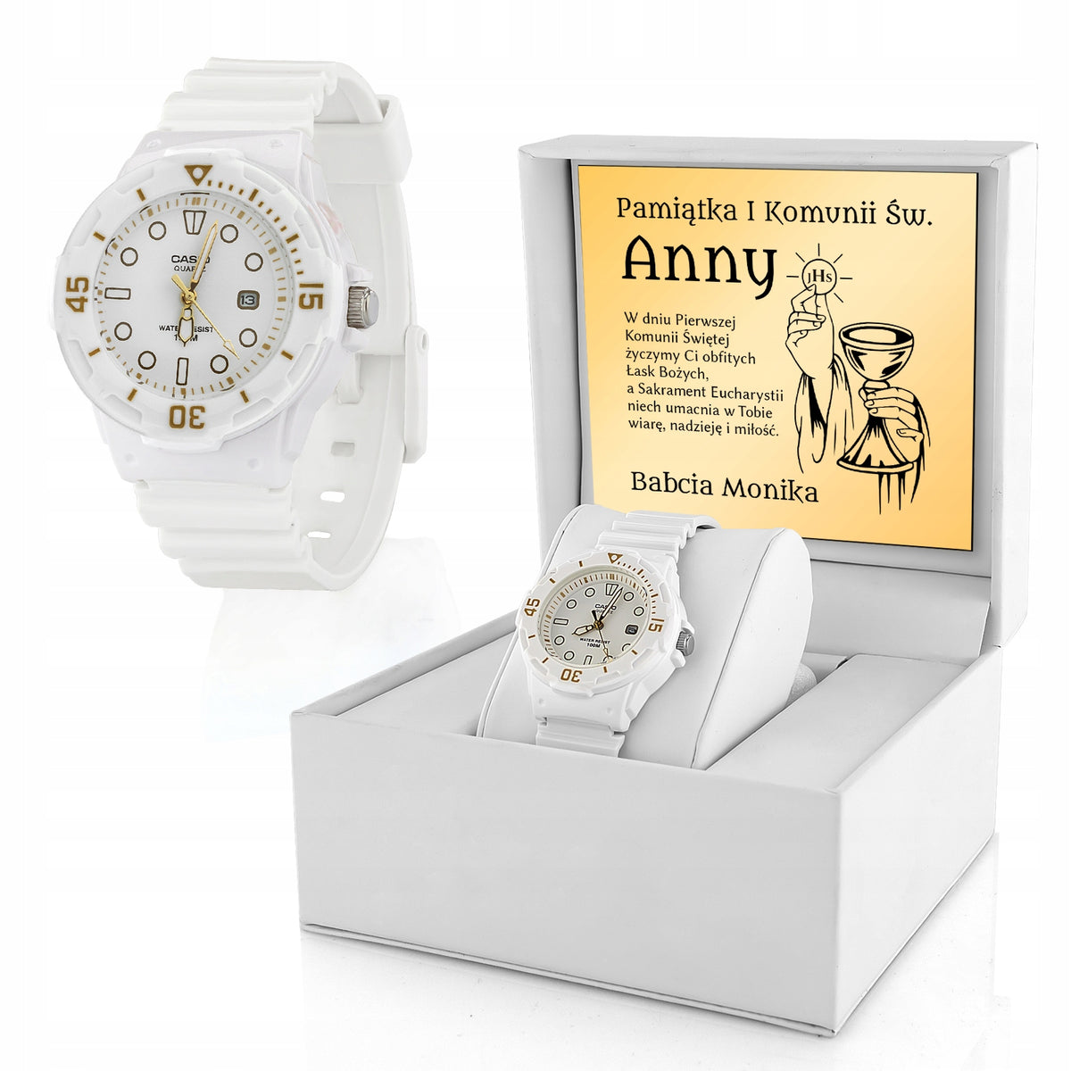 CASIO watch for girls fashionable with engraving for gift Communion Memorial