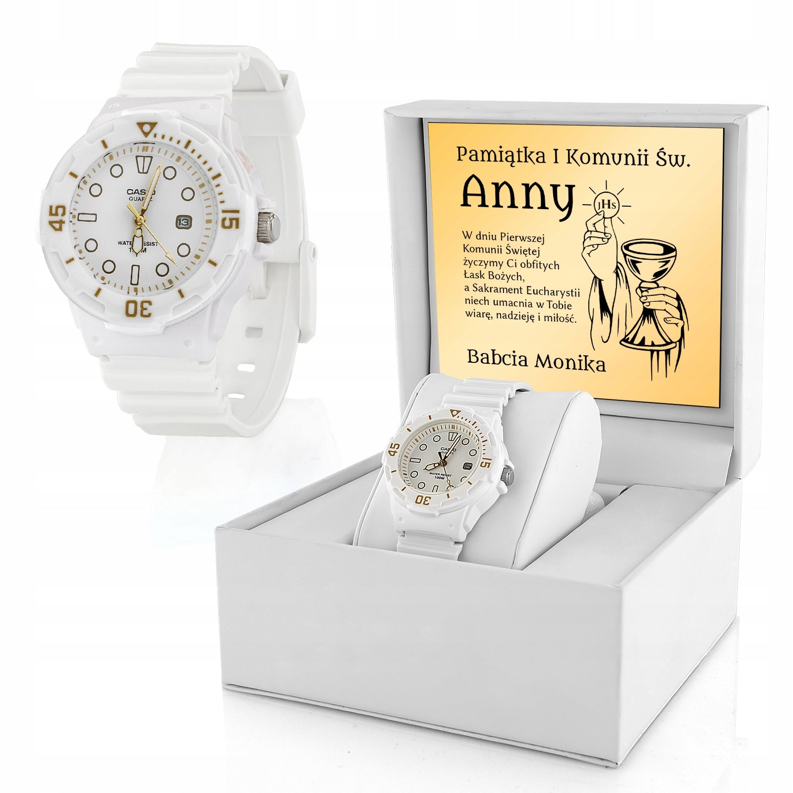 CASIO watch for girls fashionable with engraving for gift Communion Memorial