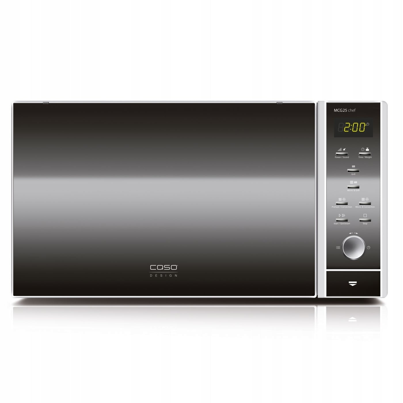 CASO MCG25 CHEF Freestanding Microwave Oven, 900W, 25L BBQ