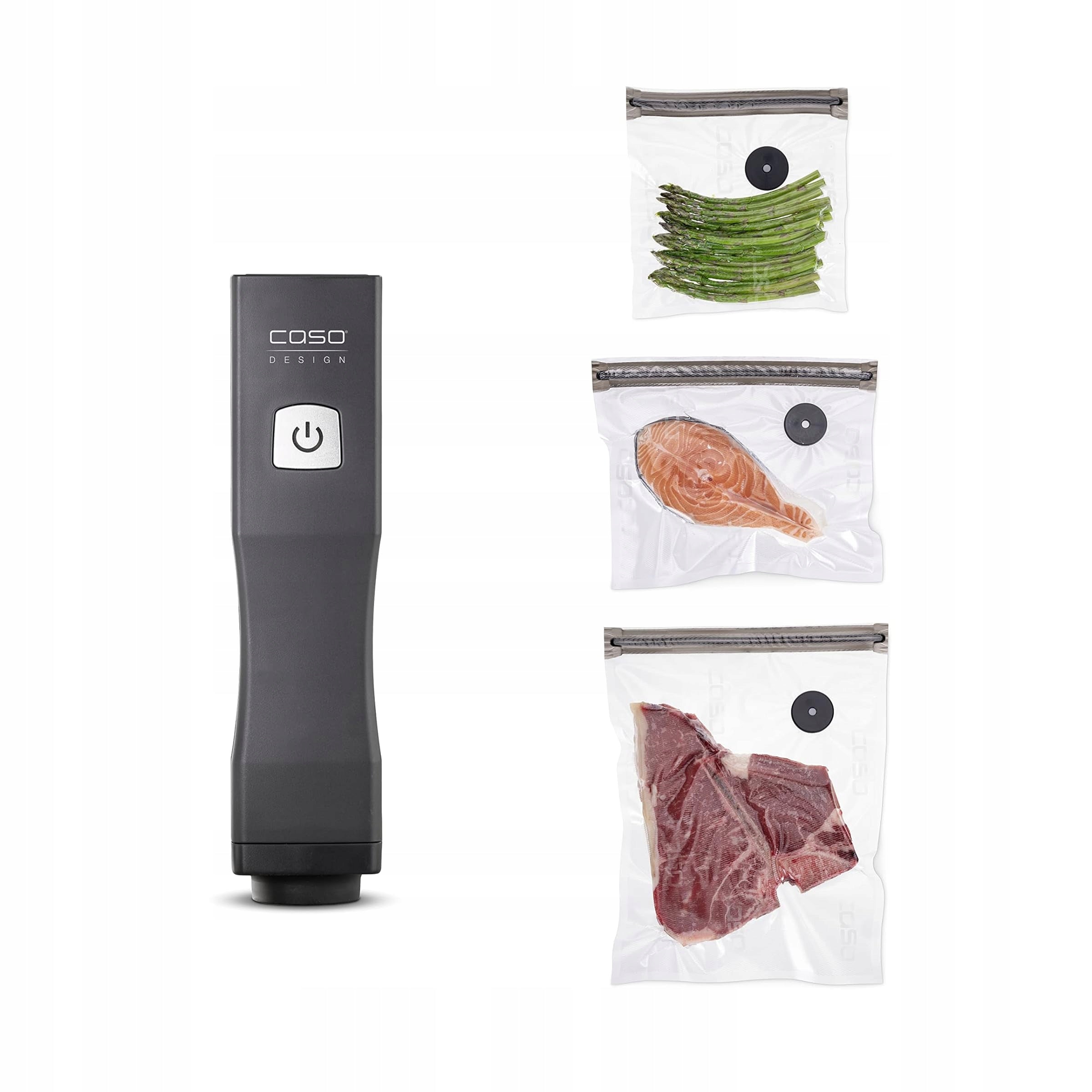 CASO Vacu OneTouch – manual vacuum sealer + 10 bags