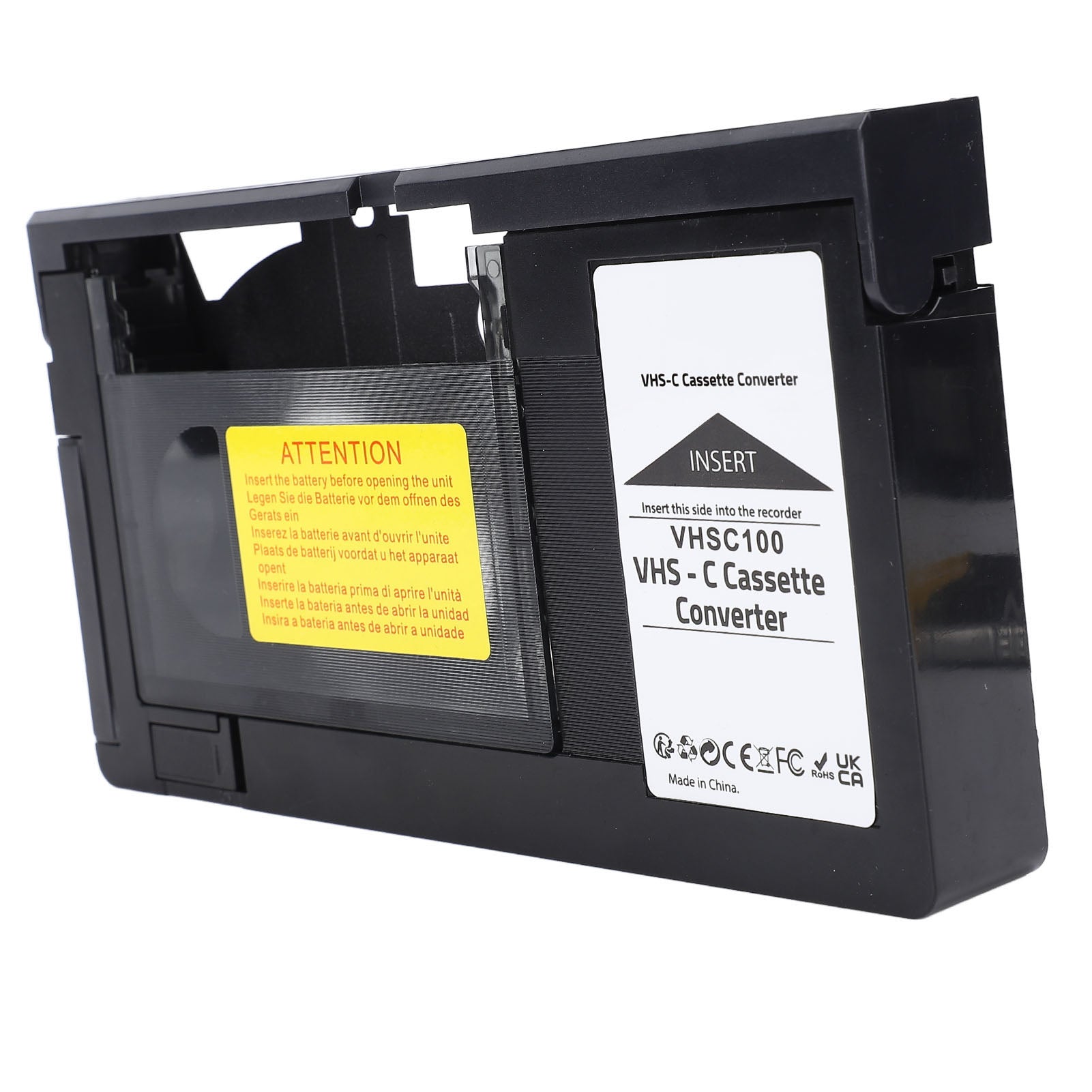 CASSETTE CAMERA ADAPTER BOX FOR VHS TO VHSC CASSETTE CONVERTER 9O