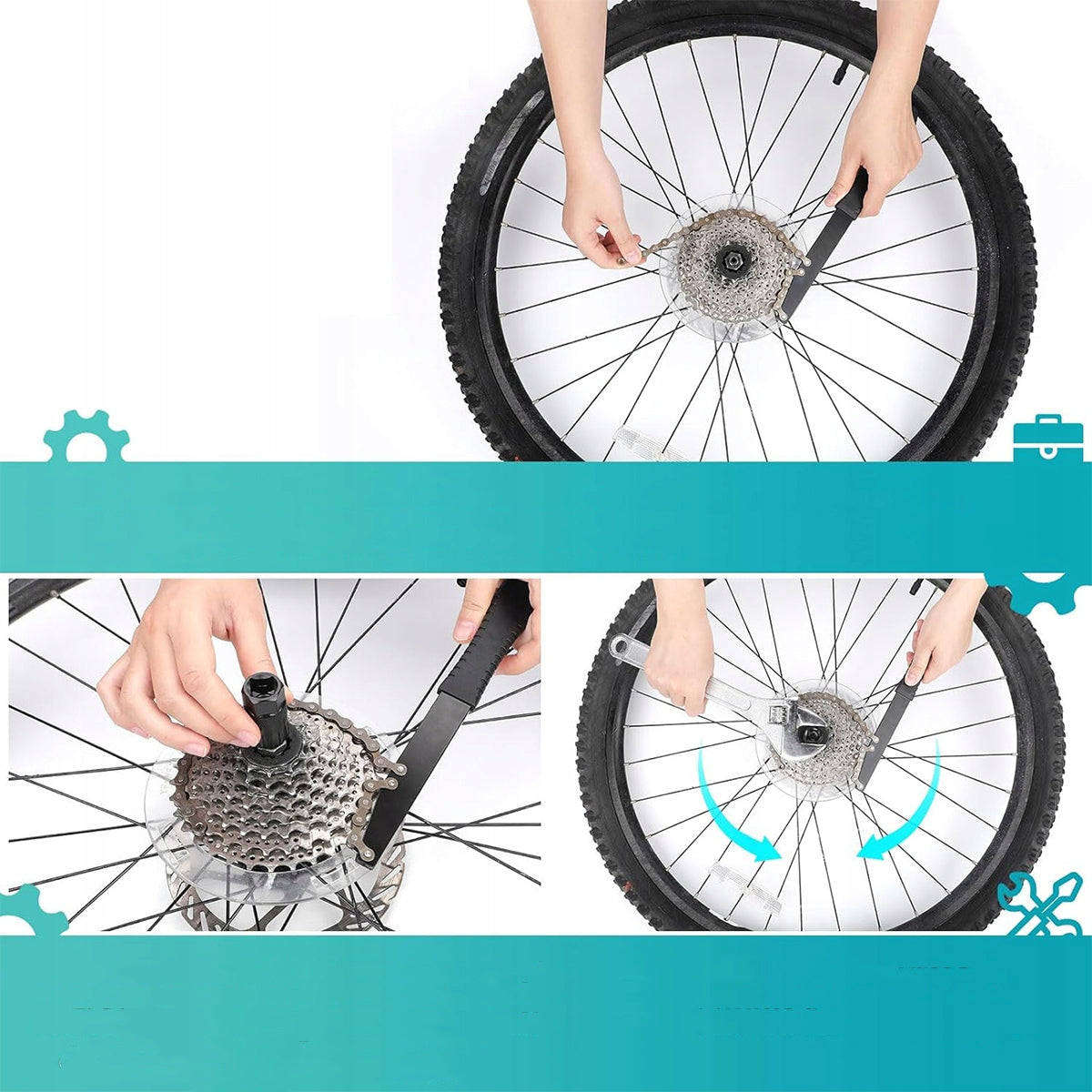 CASSETTE KEY BACIK BICYCLE SPROCKET WRENCH BLACK Product weight with unit packaging 0.45 kg