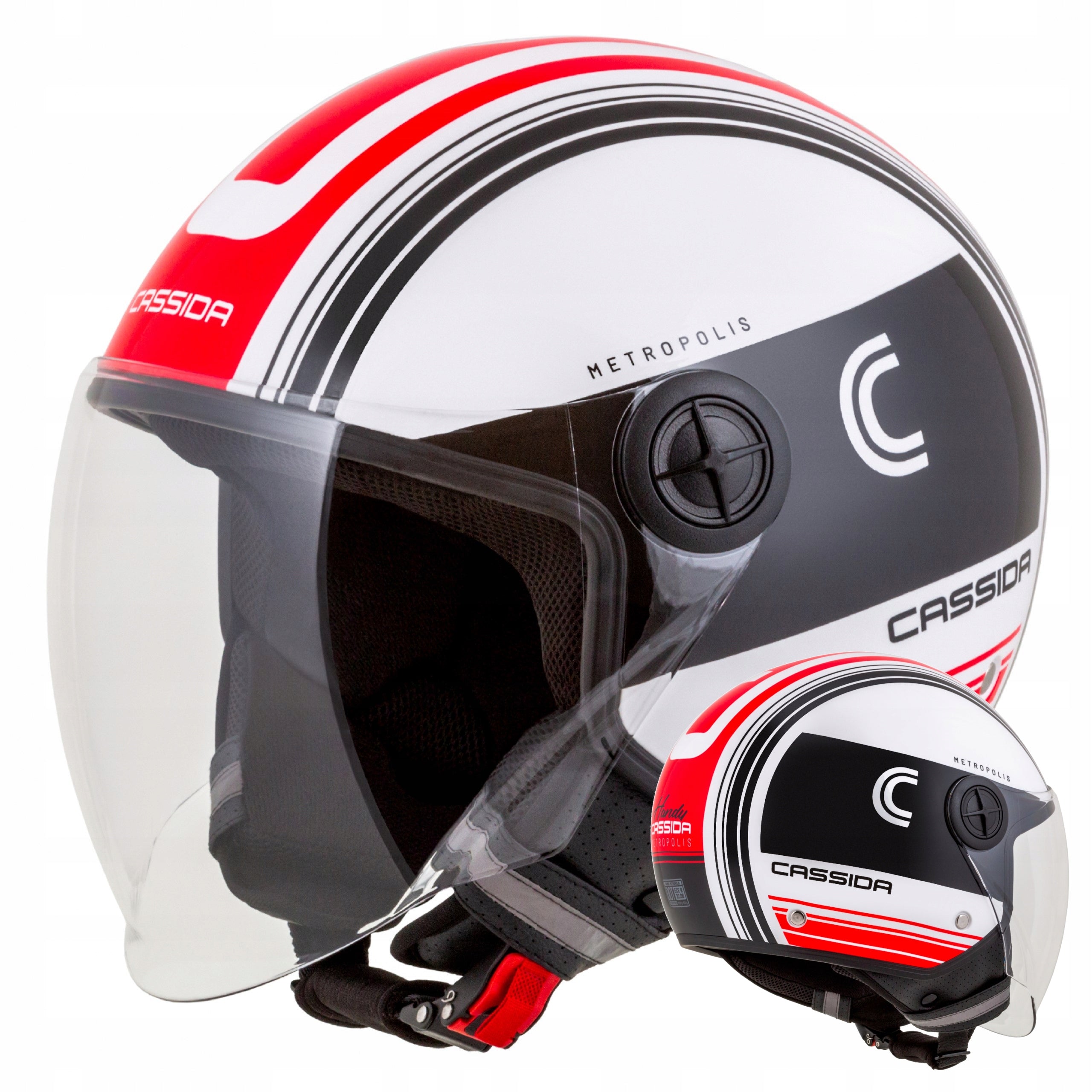 CASSIDA 4 IN 1 MOTORCYCLE HELMET HANDY METROPOLIS L