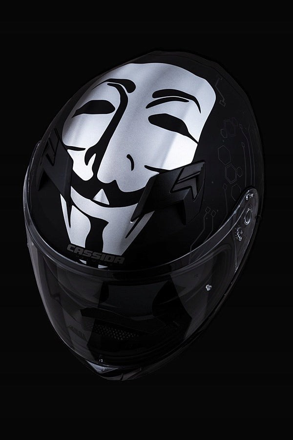 + CASSIDA GLASS MOTORCYCLE HELMET REFLECTIVE GRAPHICS Manufacturer Cassida