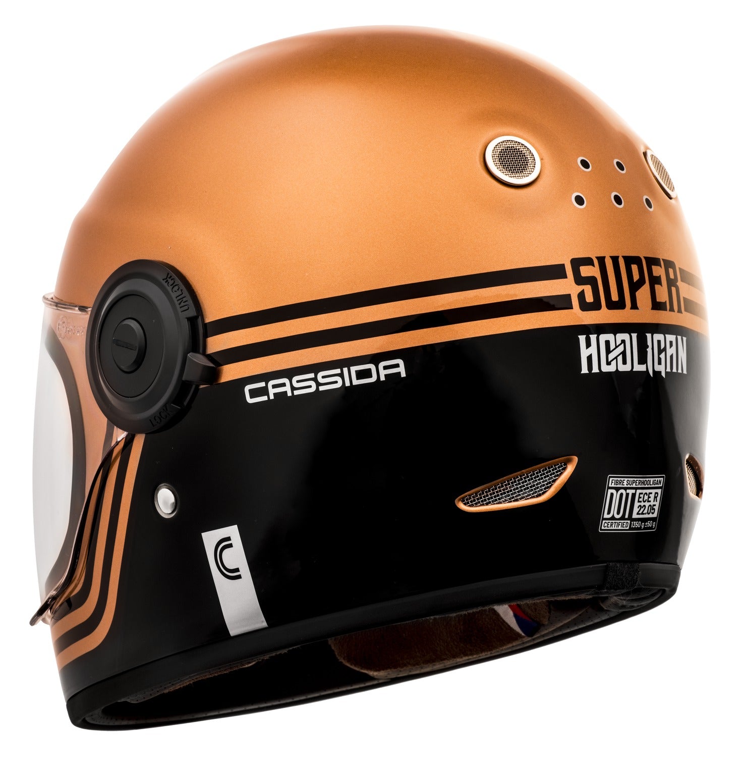 CASSIDA MOTORCYCLE HELMET FIBER SUPER HOOLIGAN Packaging status original