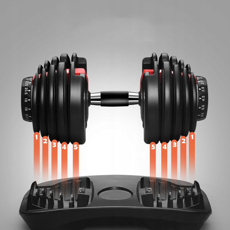 CAST IRON ADJUSTABLE DUMBBELLS DUMBBELL 2,5-24KG + STAND quick smooth adjustment Packaging status original
