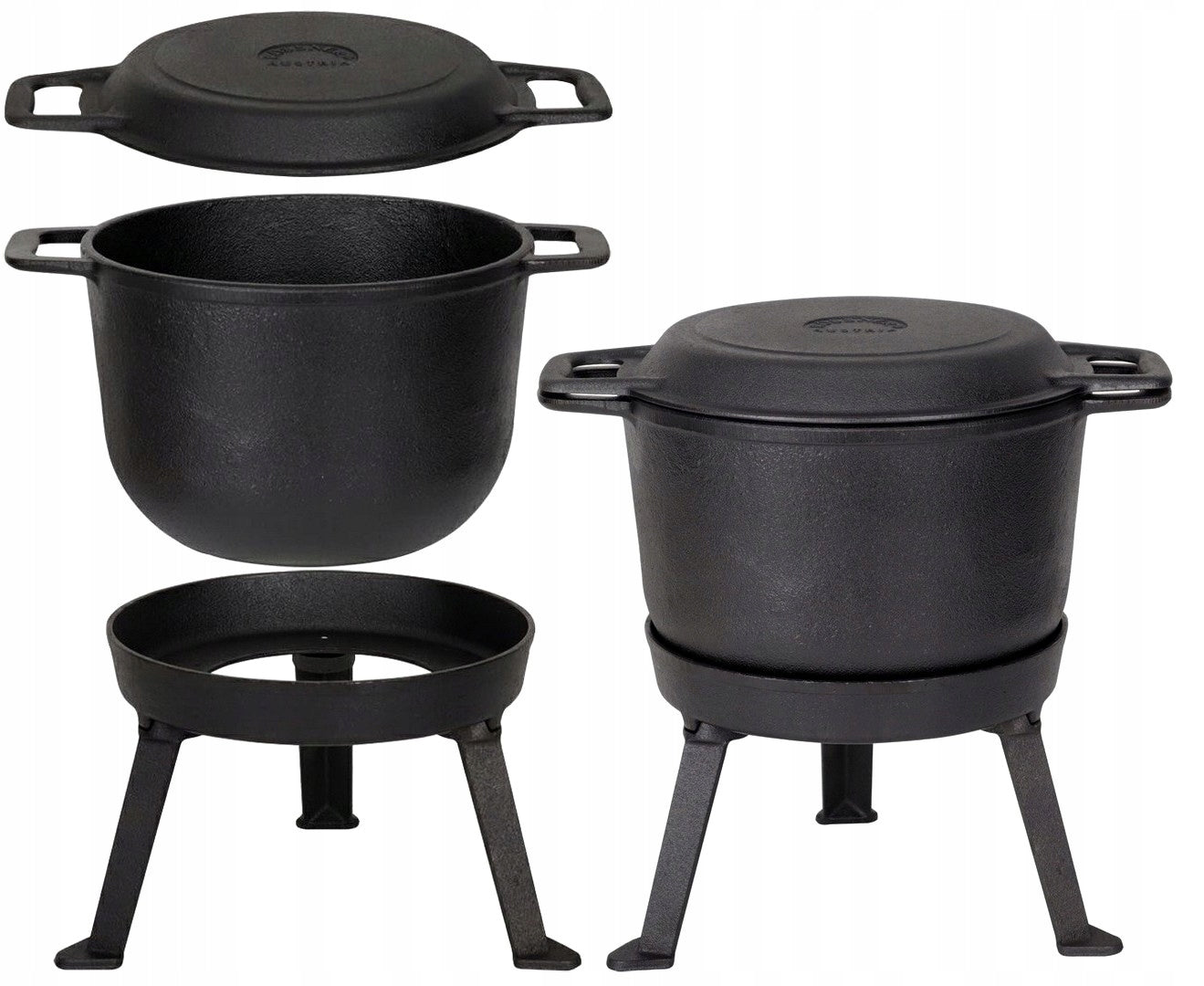 CAST IRON BOILER 10 L Hungarian Hunting POT for Baking FIREPLACE GRILL
