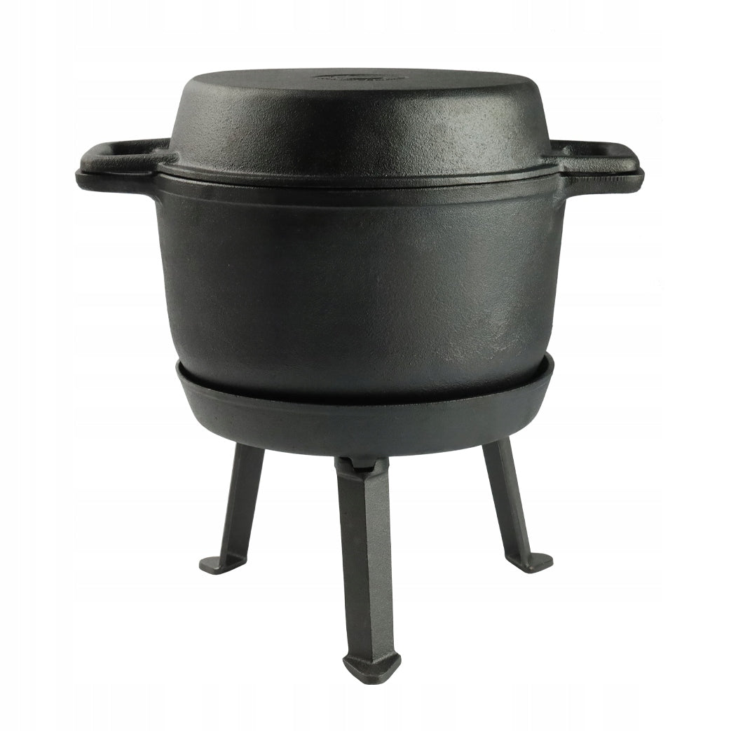 CAST IRON BOILER 3IN1 10L cast iron pot + GRILL PAN + GLOVE freebie Manufacturer code 5906358900106