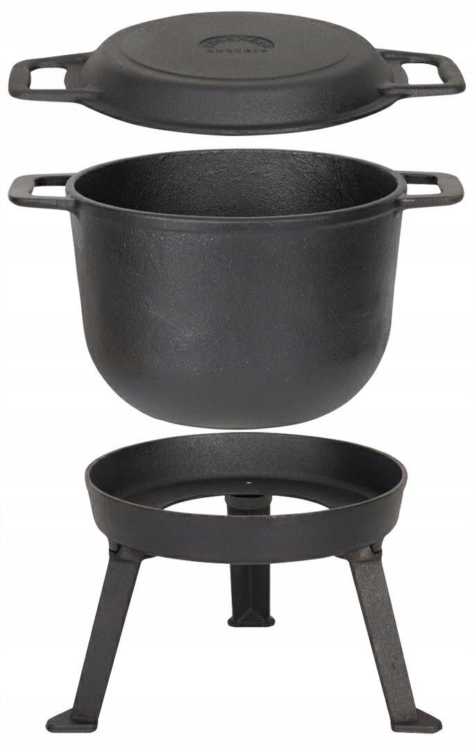 CAST IRON BOILER 8 L Hungarian Hunting POT for Baking FIREPLACE GRILL Manufacturer code MK303