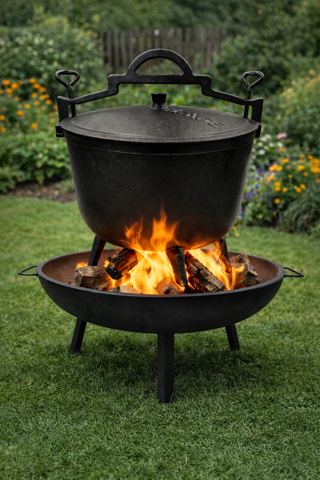 CAST IRON BOILER 8L WITH HEARTH 2in1 HUNTING FOR FIREPLACE GRILL Length 60.01 cm