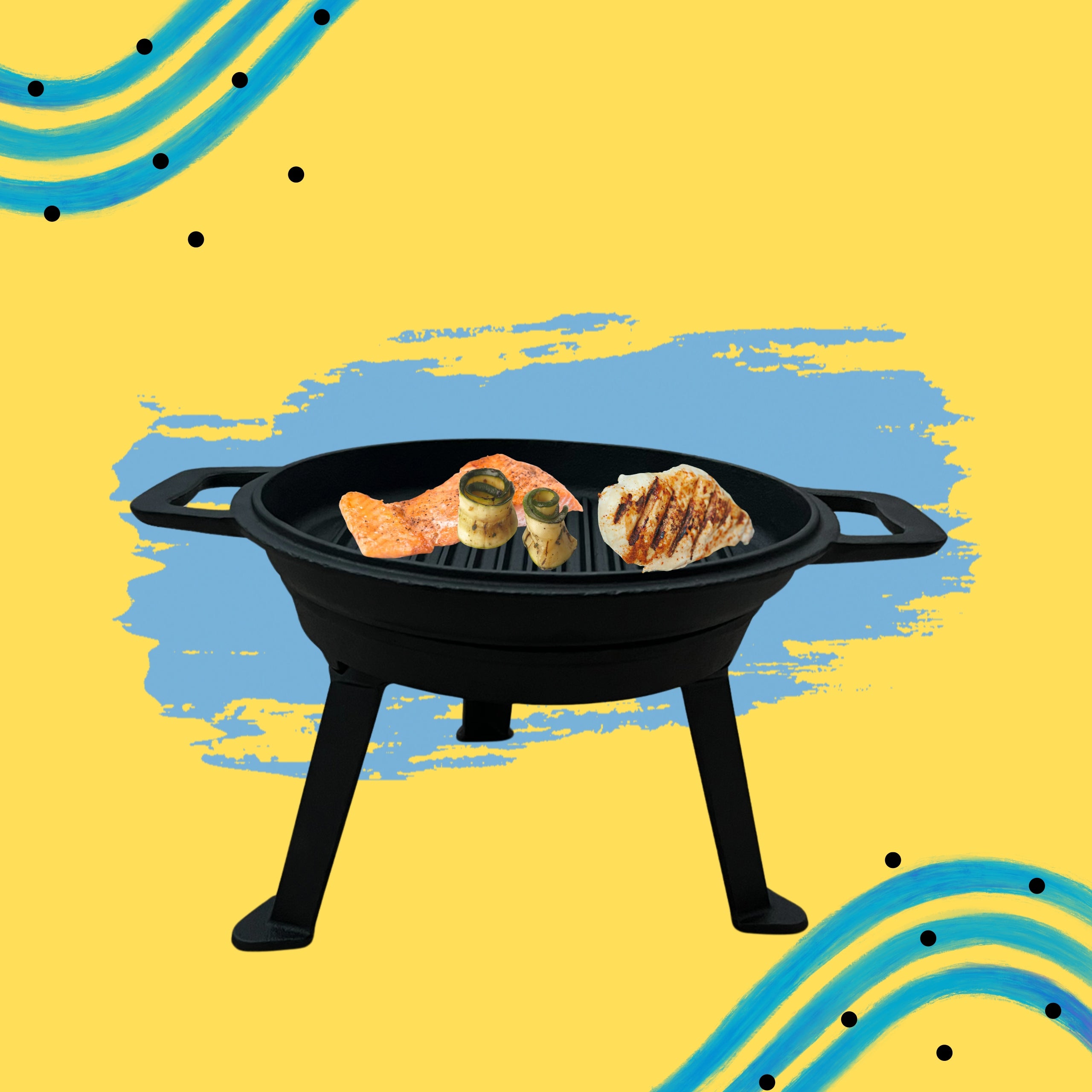 CAST IRON BOILER WITH PAN Hungarian hunting POT 10L for FIREPLACE GRILL Capacity 10 l