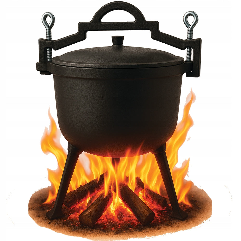 CAST IRON CAULDRON 11L HANGING HUNTING POT FOR ROASTS FIRE IRON 11L Manufacturer code POKKA IRON CAST 11L