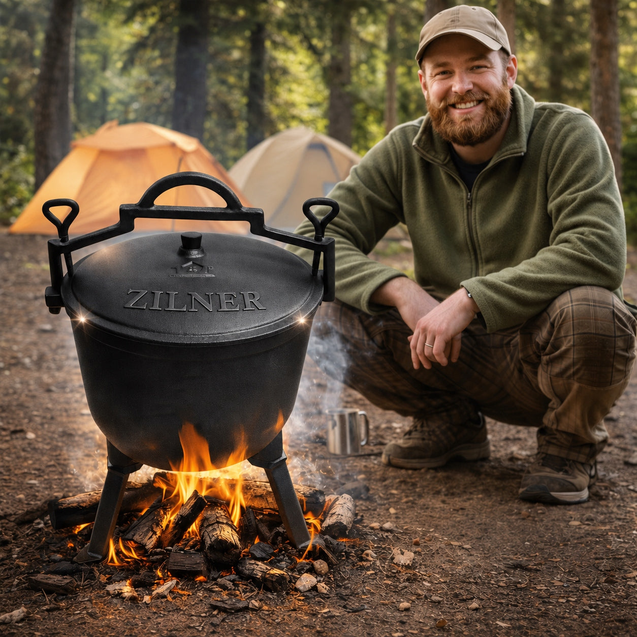 CAST IRON CAULDRON HUNTING POT HUNGARIAN FOR FIREPLACE GRILL ROASTS 10L Manufacturer code Kociołek Żeliwny KLB 10L