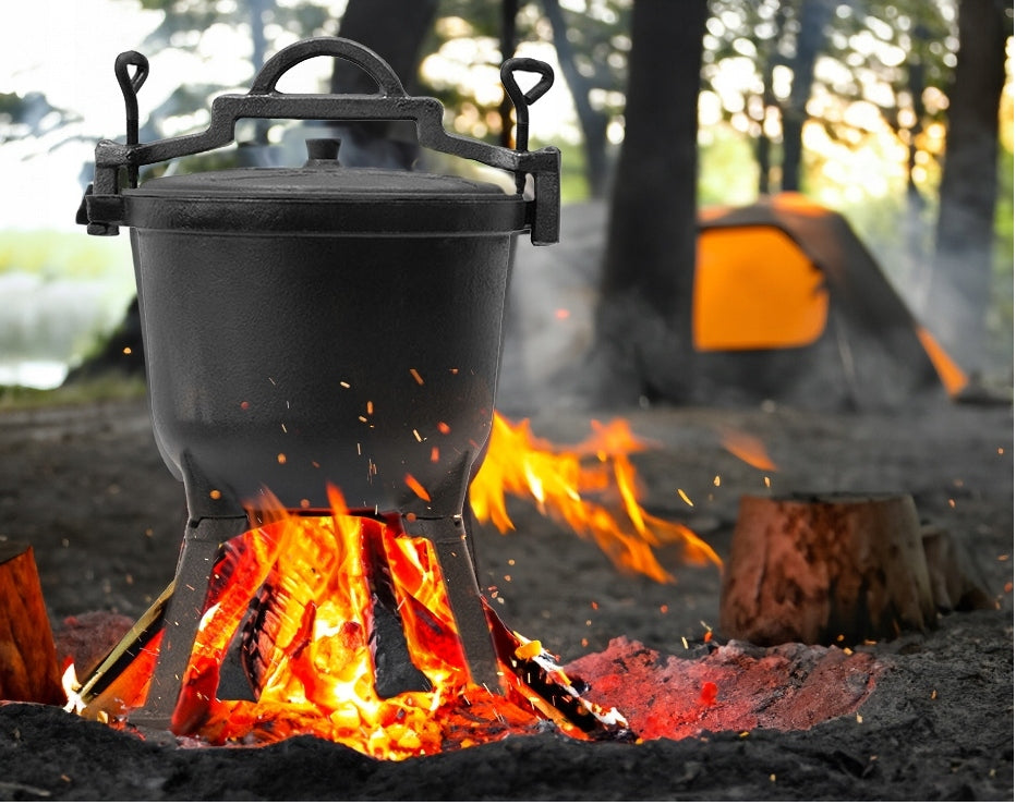 CAST IRON CAULDRON HUNTING POT HUNGARIAN MUSHROOMS 15L FOR FIREPLACE GRILL Manufacturer Violet