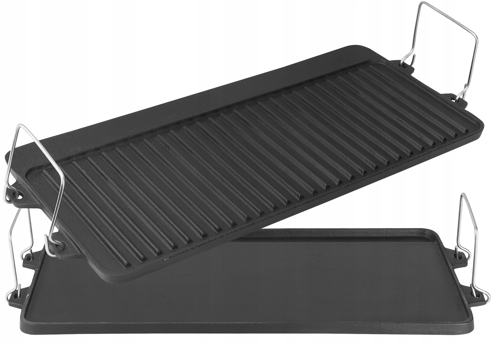 CAST IRON DOUBLE-SIDED GRILL GRATE 52 x 25cm Grill Pan for Fire Pit Manufacturer code płyta2709